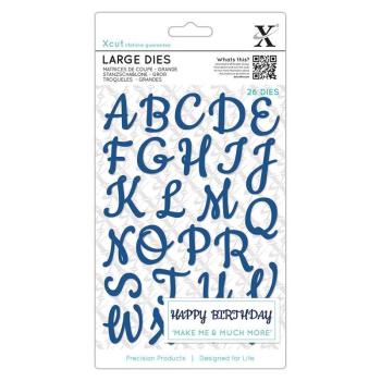 Xcut Stanzschablone Alphabet Handschrift Großbuchstaben (26Stk)