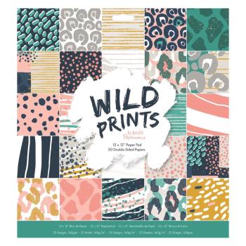 Papermania Papierblock 12x12" "Wild Prints" 50 Bogen 