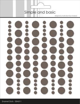 Simple and Basic Adhesive Enamel Dots" Warm Grey " - Klebepunkte