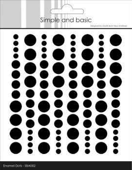 Simple and Basic Adhesive Enamel Dots" Jet Black " - Klebepunkte