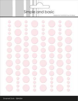 Simple and Basic Adhesive Enamel Dots" Baby Rose " - Klebepunkte