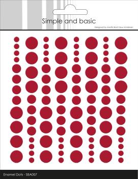 Simple and Basic Adhesive Enamel Dots "Chili Red" - Klebepunkte