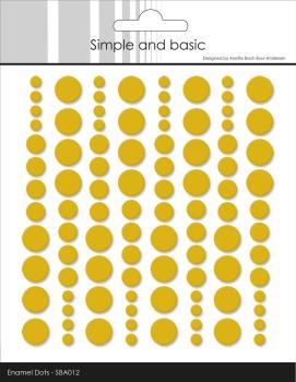 Simple and Basic Adhesive Enamel Dots "Mustard" - Klebepunkte