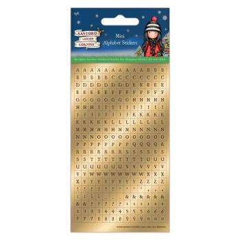 Gorjuss Santoro - Mini-Sticker "Christmas Mini Foil Alphabet" 