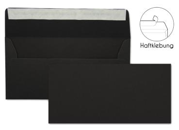 Briefumschlag DIN-Lang 120g/m² oF Haftklebung in schwarz