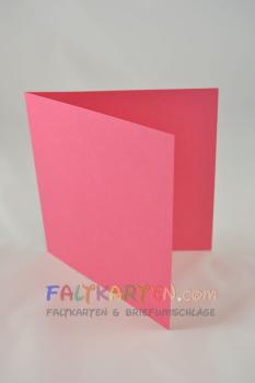 Doppelkarte - Faltkarte 15x15cm, 240g/m² in fuchsia