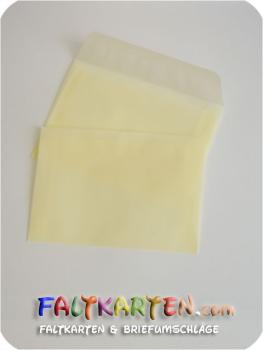 transparente Briefumschläge - Briefhüllen in ivory, DIN C6, 100g/m², Nassklebung