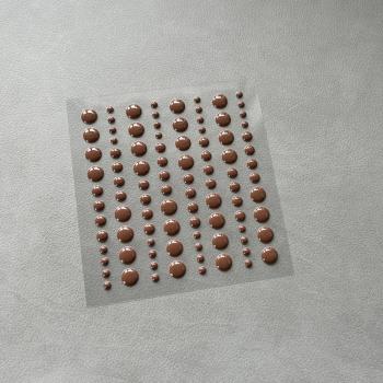 Simple and Basic Adhesive Enamel Dots" Chocolate Brown " - Klebepunkte