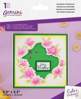Gemini - Cut and Emboss Folder - Fragrant Magnolias - Schneide- und Prägeschablone - Duftende Magnolien