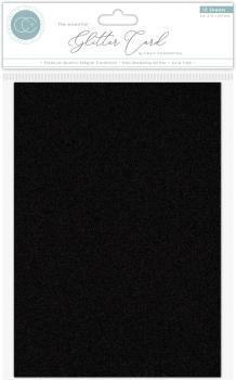 Craft Consortium - Glitzerpapier A4 "Black" Glitter Card - 10 Bogen