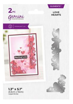 Gemini - Schneide- und Prägeschablone "Love Hearts" Cut & Emboss Folder