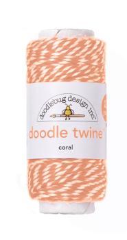 Doodlebug Design - Garn "Coral - Weiss" Doodle Twine 20m