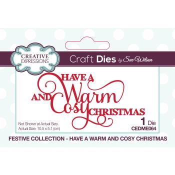 Creative Expressions - Stanzschablone "Festive Collection Have a warm cosy christmas" Craft Dies Design by Sue Wilson