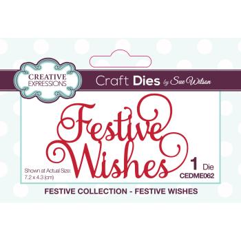 Creative Expressions - Stanzschablone "Festive Colection Festive wishes" Craft Dies Design by Sue Wilson