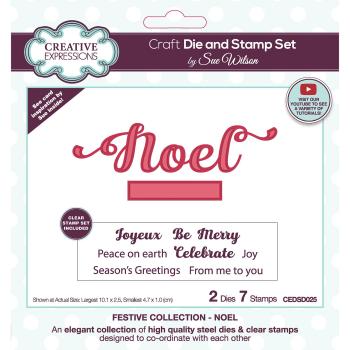 Creative Expressions - Stempelset & Stanzschablone "Festive Collection Noel" Clear Stamps & Craft Dies