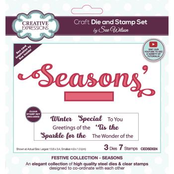 Creative Expressions - Stempelset & Stanzschablone "Festive Collection Seasons" Clear Stamps & Craft Dies