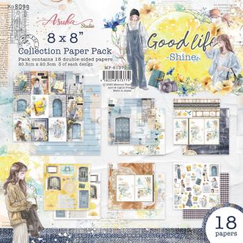 Memory Place - Designpapier "Good Life Shine" Paper Pack 8x8 Inch - 18 Bogen