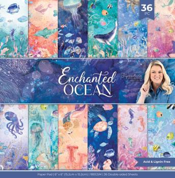 Crafters Companion - Designpapier "Enchanted Ocean" Paper Pack 6x6 Inch - 36 Bogen