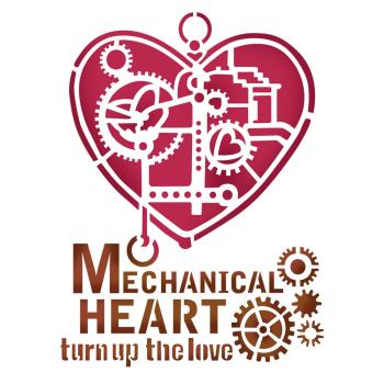 Stamperia - Schablone A5 "Mechanical Heart" Stencil