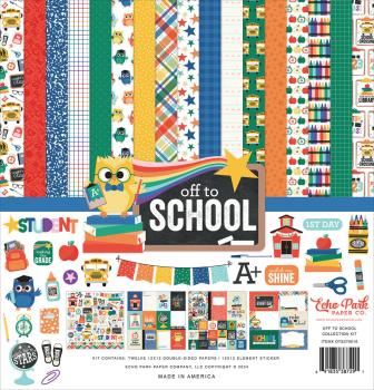 Echo Park - Designpapier "Off To School" Collection Kit 12x12 Inch - 12 Bogen