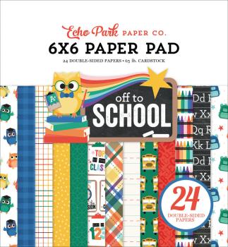 Echo Park - Designpapier "Off To School" Paper Pack 6x6 Inch - 24 Bogen