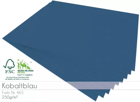 Cardstock "Premium" - Bastelpapier 250g/m² DIN A4 in kobaltblau