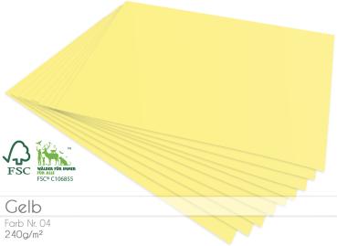 Scrapbooking-/ Bastelpapier 240g/m² DIN A3 in gelb