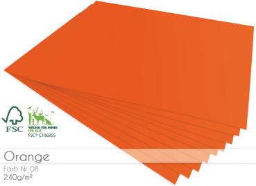 Scrapbooking-/ Bastelpapier 240g/m² DIN A3 in orange