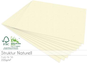 Scrapbooking-/ Bastelpapier 220g/m² DIN A3 in struktur naturell