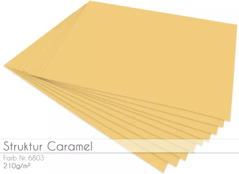 Cardstock "Struktur" - Bastelpapier 210g/m² DIN A4 in struktur caramel