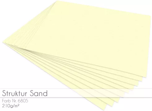 Cardstock "Struktur" - Bastelpapier 210g/m² DIN A4 in struktur sand