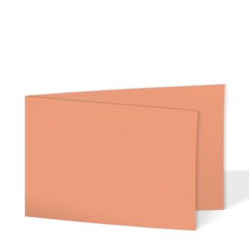 Doppelkarte - Faltkarte 300g/m² DIN A6 quer in lachs