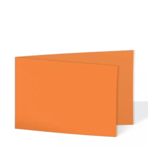 Doppelkarte - Faltkarte 240g/m² DIN A6 quer in orange