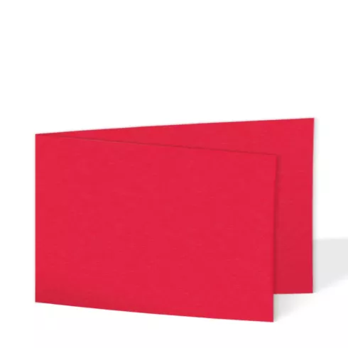 Doppelkarte - Faltkarte 240g/m² DIN A6 quer in rot