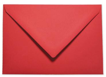 Briefumschläge - Briefhüllen in rot, DIN B6 120g/m² oF, Nassklebung