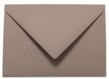 Briefumschläge - Briefhüllen in taupe, DIN B6 120g/m² oF, Nassklebung