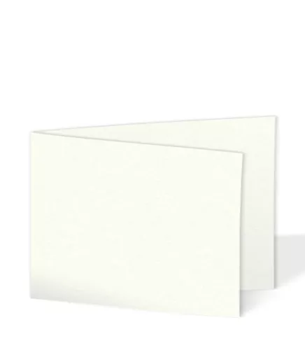 Doppelkarte - Faltkarte 240g/m² DIN B6 quer in elfenbein