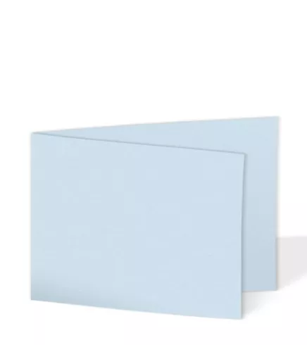 Doppelkarte - Faltkarte 240g/m² DIN B6 quer in hellblau