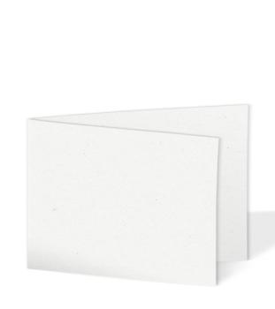 Doppelkarte - Faltkarte 220g/m² DIN B6 quer in puderweiss