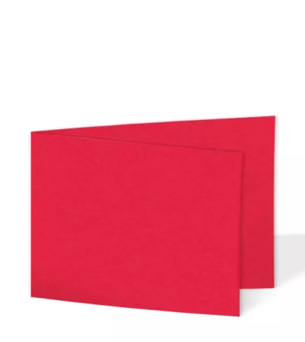 Doppelkarte - Faltkarte 240g/m² DIN B6 quer in rot