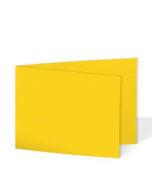 Doppelkarte - Faltkarte 210g/m² DIN B6 quer in struktur honiggelb