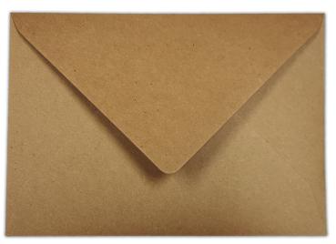 Briefumschlag DIN A7 100g/m² oF Nassklebung in kraft braun