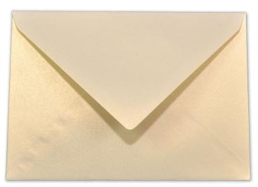 Briefumschlag DIN A7 120g/m² oF Nassklebung in metallic ivory