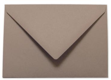 Briefumschlag DIN A7 120g/m² oF Nassklebung in taupe