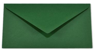 Briefumschlag DIN lang in dunkelgrün, 120g, ohne Fenster, Nassklebung