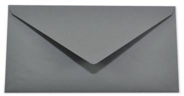 Briefumschlag DIN lang in schiefergrau, 120g, ohne Fenster, Nassklebung