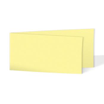 Faltkarte DIN Lang quer 240g/m² in gelb