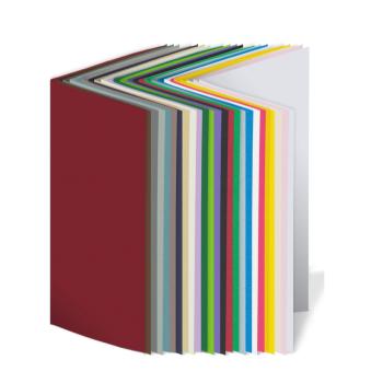 Sortiment "25 Farben Premium " 25x Faltkarten in 25 Farben DIN Lang - farbig sortiert