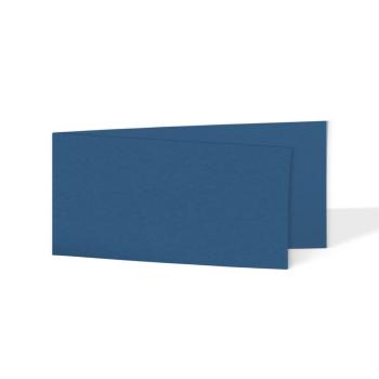 Faltkarte DIN Lang quer 250g/m² in kobaltblau