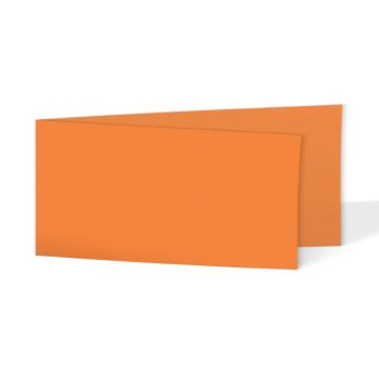 Faltkarte DIN Lang quer 240g/m² in orange